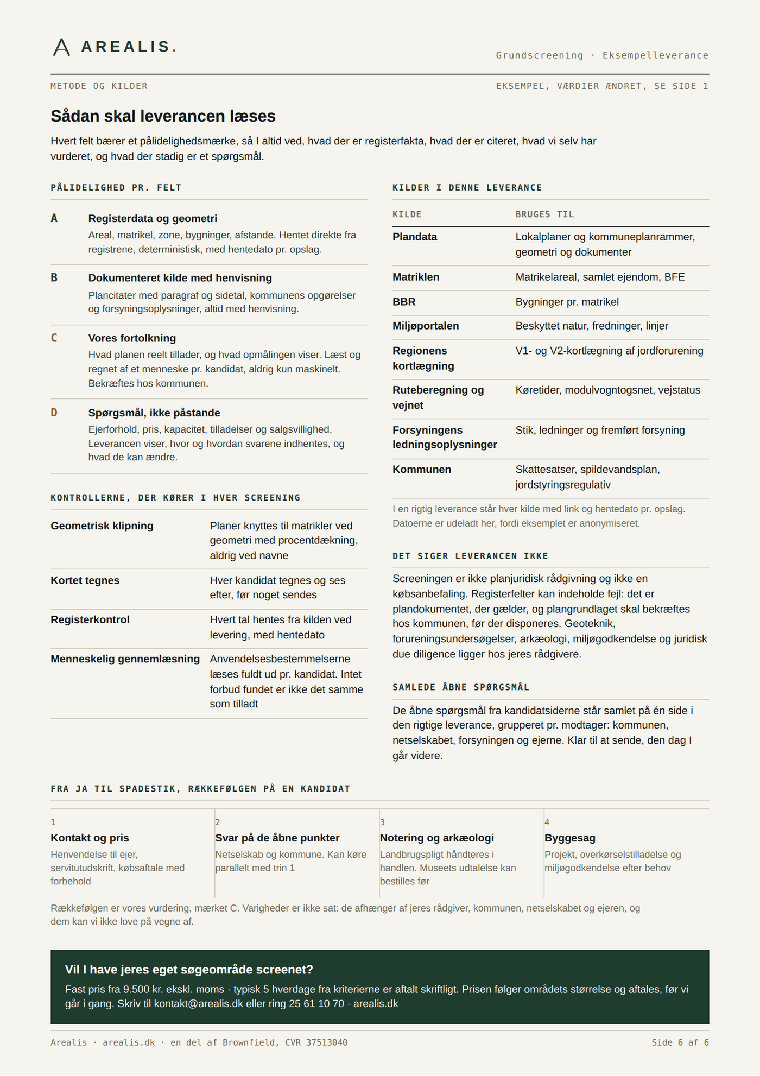 Side 6 af eksempelleverancen
